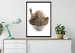 Igel in einer Schüssel Peace auf Leinwandbild gerahmt verschiedene Größen im Wohnzimmer