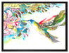 Kolibri Kunst auf Leinwandbild gerahmt Größe 80x60
