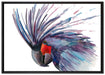 Exotischer Vogel Kunst auf Leinwandbild gerahmt Größe 100x70