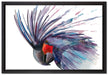 Exotischer Vogel Kunst auf Leinwandbild gerahmt Größe 60x40
