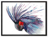 Exotischer Vogel Kunst auf Leinwandbild gerahmt Größe 80x60