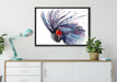Exotischer Vogel Kunst auf Leinwandbild gerahmt verschiedene Größen im Wohnzimmer