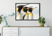 Pinguine auf Leinwandbild gerahmt verschiedene Größen im Wohnzimmer