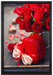 Rosen mit Herz auf Leinwandbild gerahmt Größe 60x40