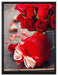 Rosen mit Herz auf Leinwandbild gerahmt Größe 80x60