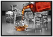 Whiskey im Whiskeyglas auf Leinwandbild gerahmt Größe 100x70