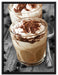Cappuccino auf Leinwandbild gerahmt Größe 80x60