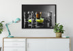 Tequila Shots mit Limetten auf Leinwandbild gerahmt verschiedene Größen im Wohnzimmer