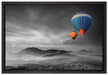 Heißluftballons über den Alpen auf Leinwandbild gerahmt Größe 60x40