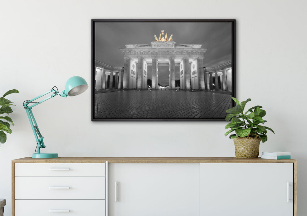 schönes Brandenburger Tor auf Leinwandbild gerahmt verschiedene Größen im Wohnzimmer