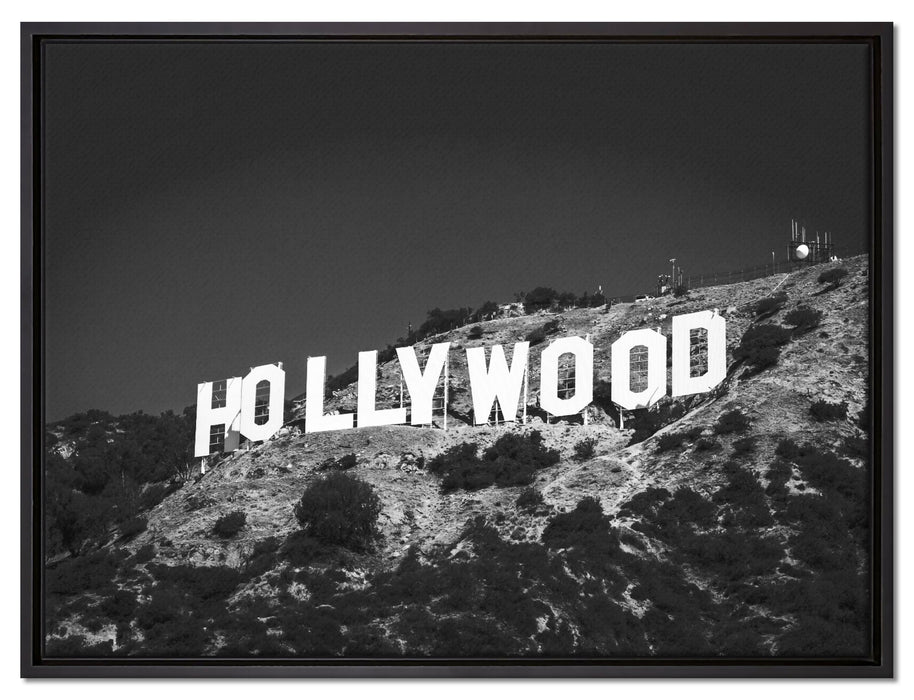 Wahrzeichen von Hollywood auf Leinwandbild gerahmt Größe 80x60