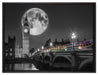 Big Ben mit Mond London auf Leinwandbild gerahmt Größe 80x60