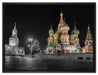 Basilius Kathedrale in Moskau auf Leinwandbild gerahmt Größe 80x60