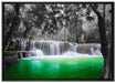 schöner Wasserfall im Dschungel auf Leinwandbild gerahmt Größe 100x70