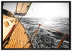 schief liegendes Segelboot auf Leinwandbild gerahmt Größe 100x70