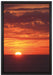 Sonnenuntergang über Meer auf Leinwandbild gerahmt Größe 60x40