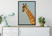 majestätische Giraffe auf Leinwandbild gerahmt verschiedene Größen im Wohnzimmer