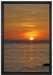 Sonnenuntergang am Meer auf Leinwandbild gerahmt Größe 60x40