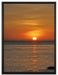 Sonnenuntergang am Meer auf Leinwandbild gerahmt Größe 80x60