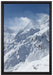 schneebedeckte Berggipfel auf Leinwandbild gerahmt Größe 60x40