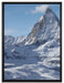 schneebedeckte Gipfel auf Leinwandbild gerahmt Größe 80x60