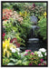 farbenfrohe Blumenoase auf Leinwandbild gerahmt Größe 100x70