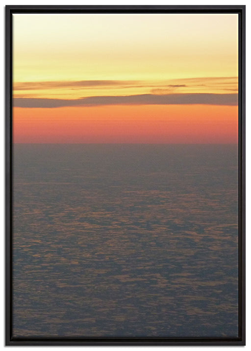 Sonnenuntergang am Eismeer auf Leinwandbild gerahmt Größe 100x70