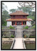 chinesischer Tempel auf Leinwandbild gerahmt Größe 100x70