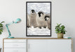 Kaiserpinguin-Küken auf Leinwandbild gerahmt verschiedene Größen im Wohnzimmer