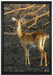 weibliche Gazelle mit Jungtier auf Leinwandbild gerahmt Größe 60x40