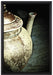 Teekanne aus Keramik auf Leinwandbild gerahmt Größe 60x40
