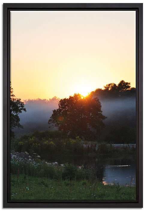 britische Landschaft auf Leinwandbild gerahmt Größe 60x40