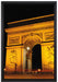Dark Triumphbogen bei Nacht auf Leinwandbild gerahmt Größe 60x40