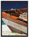 Boot am Strand auf Leinwandbild gerahmt Größe 80x60