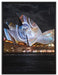 Sydney Opera House Lichter auf Leinwandbild gerahmt Größe 80x60