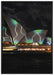 Sydney Opera House Beleuchtung auf Leinwandbild gerahmt Größe 100x70