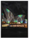 Sydney Opera House Beleuchtung auf Leinwandbild gerahmt Größe 80x60
