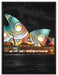 Sydney Opera House Pfauenaugen auf Leinwandbild gerahmt Größe 80x60