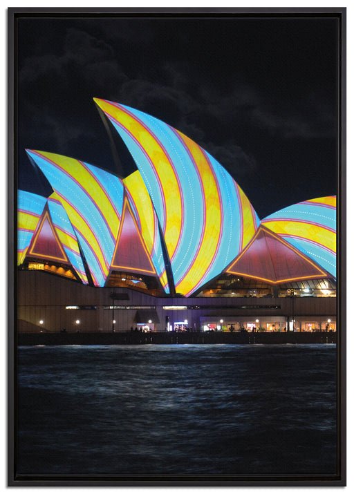Sydney Opera House auf Leinwandbild gerahmt Größe 100x70