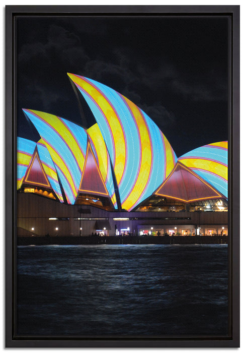 Sydney Opera House auf Leinwandbild gerahmt Größe 60x40