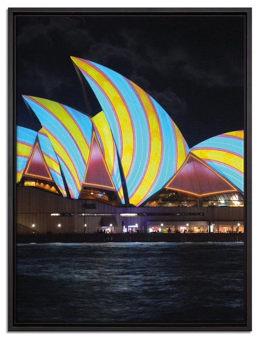 Sydney Opera House auf Leinwandbild gerahmt Größe 80x60