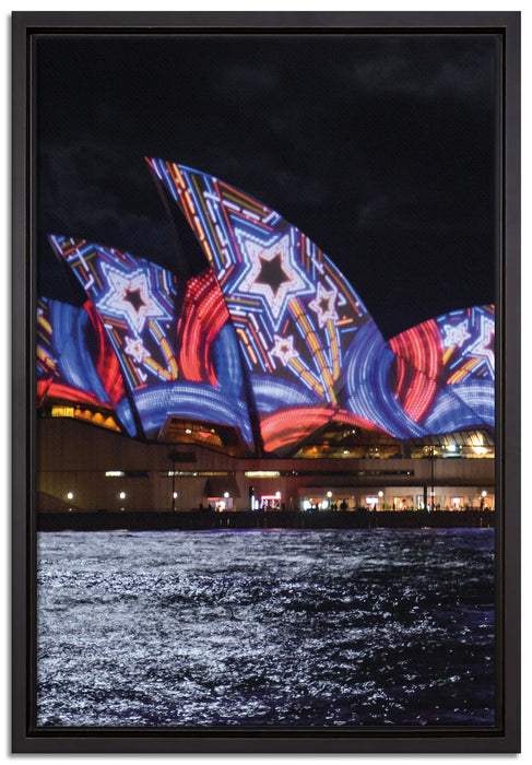 Sydney Opera House auf Leinwandbild gerahmt Größe 60x40