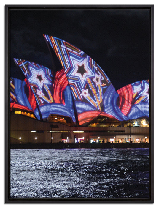 Sydney Opera House auf Leinwandbild gerahmt Größe 80x60