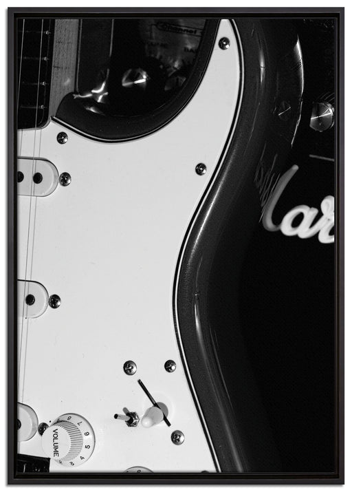 E-Gitarre Verstärker auf Leinwandbild gerahmt Größe 100x70