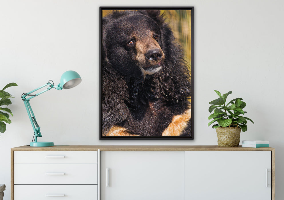 nasser Malaien Bar auf Leinwandbild gerahmt verschiedene Größen im Wohnzimmer