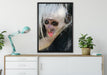 kleines Colobus-Äffchen auf Leinwandbild gerahmt verschiedene Größen im Wohnzimmer
