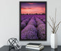 Wunderschöne Lavendel Provence auf Leinwandbild gerahmt mit Kirschblüten