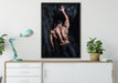 Muskulöser sexy Mann auf Leinwandbild gerahmt verschiedene Größen im Wohnzimmer