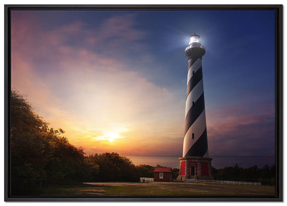 Cape Hatteras Leuchtturm auf Leinwandbild gerahmt Größe 100x70