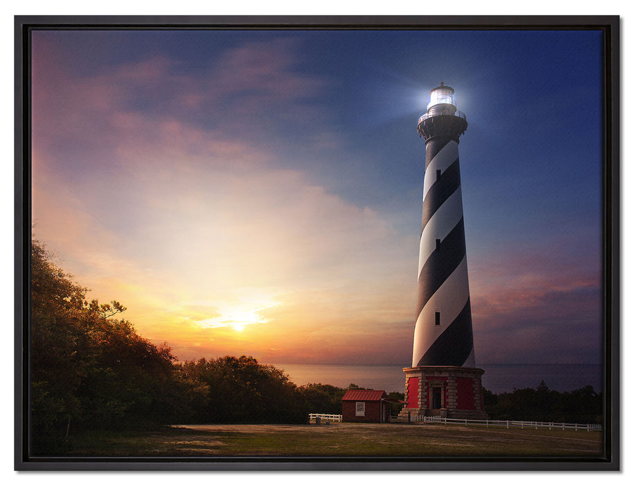 Cape Hatteras Leuchtturm auf Leinwandbild gerahmt Größe 80x60